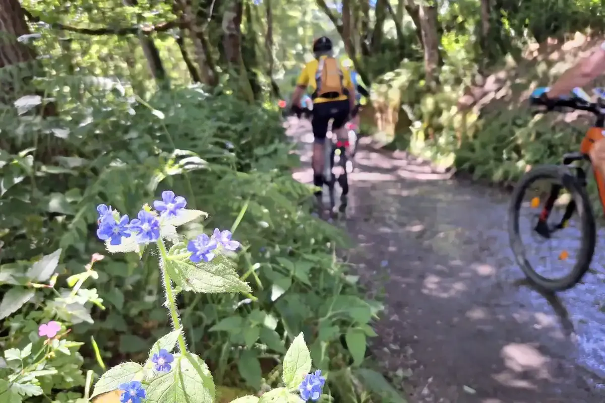Pilger auf dem Fahrrad