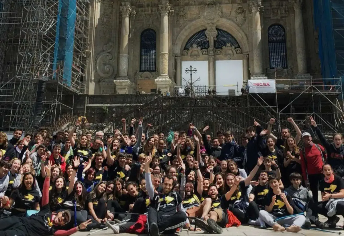 Uno de nuestros grupos al final del Camino