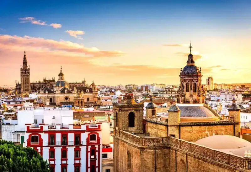 El mapa de la vía de la plata en Sevilla