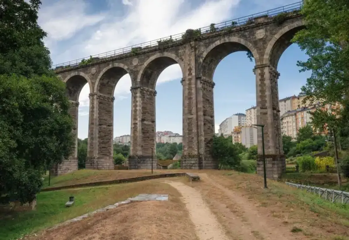 Paseo do Rato, parallel zum Rio Chanca auf der Vía Künig in Lugo
