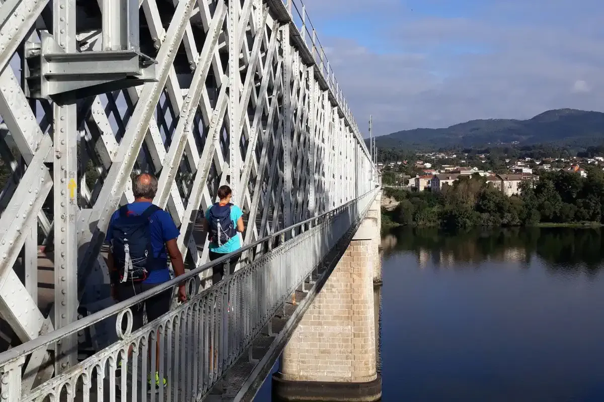El Camino Portugués atravesando la frontera entre España y Portugal