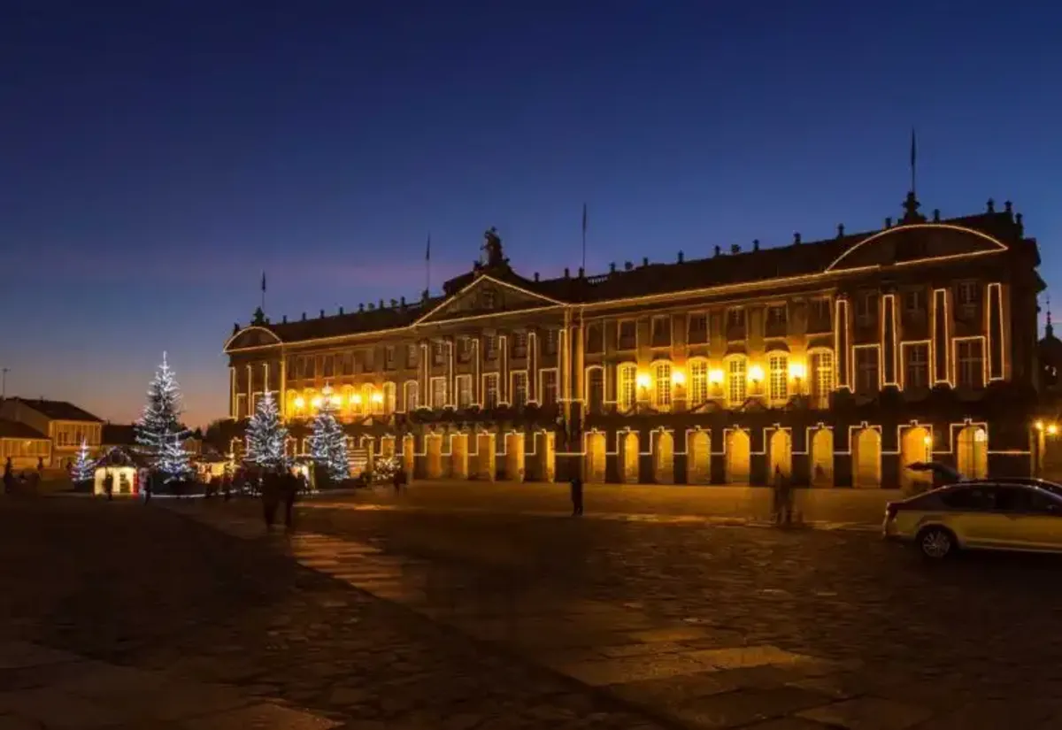 La Plaza del Obradoiro en Navidad