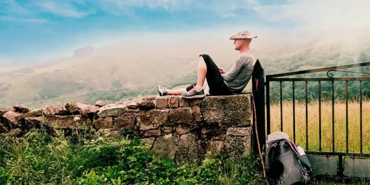 Pilgrim resting alone