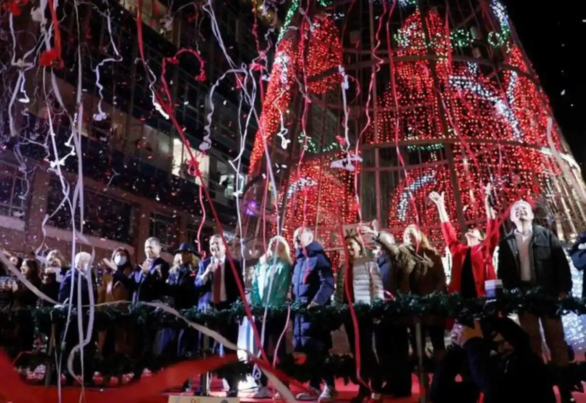 Las luces de Navidad de Vigo, en el Camino Portugués de la Costa