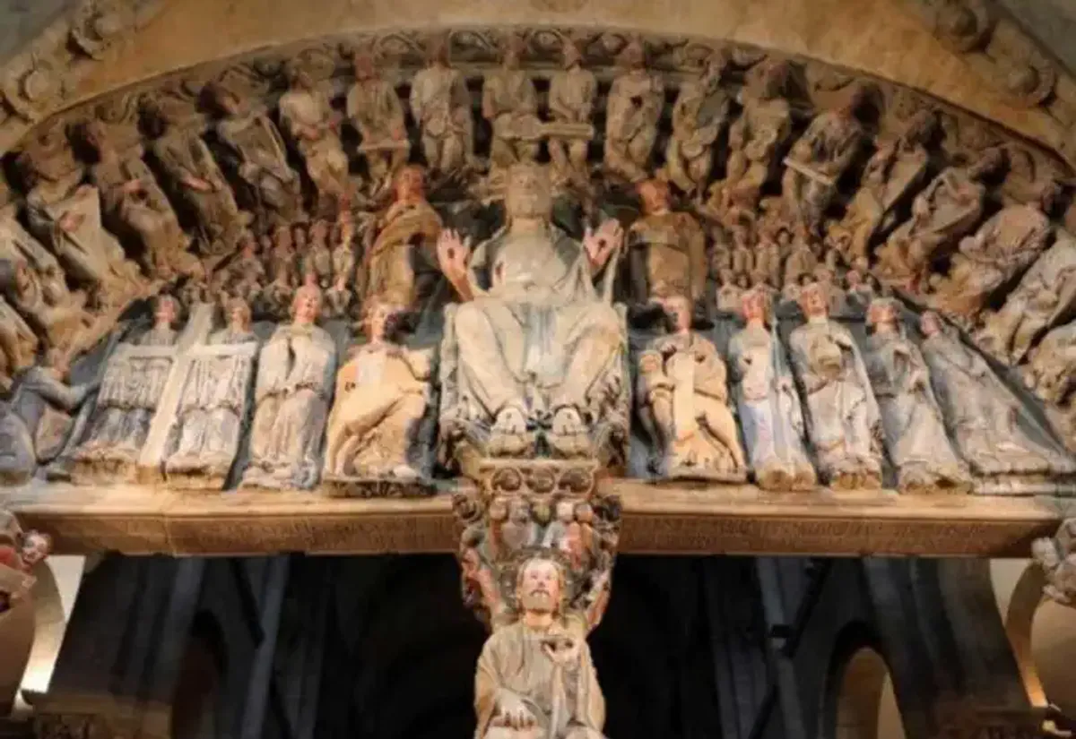 Tímpano y entrada del Pórtico de la Gloria