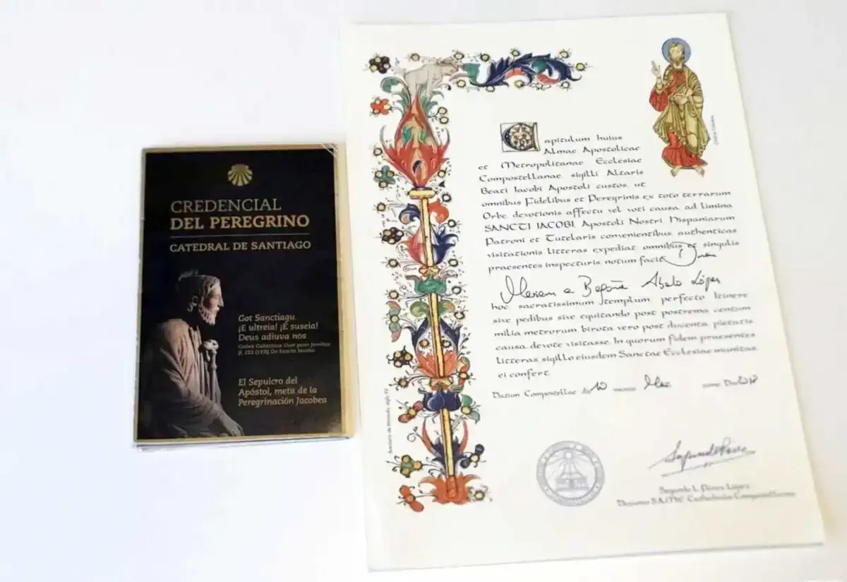 Credencial del Peregrino y Compostela