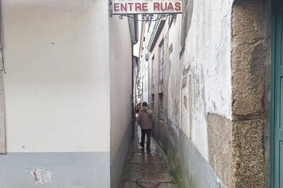 Calle Entrerúas en Santiago de Copmpostela