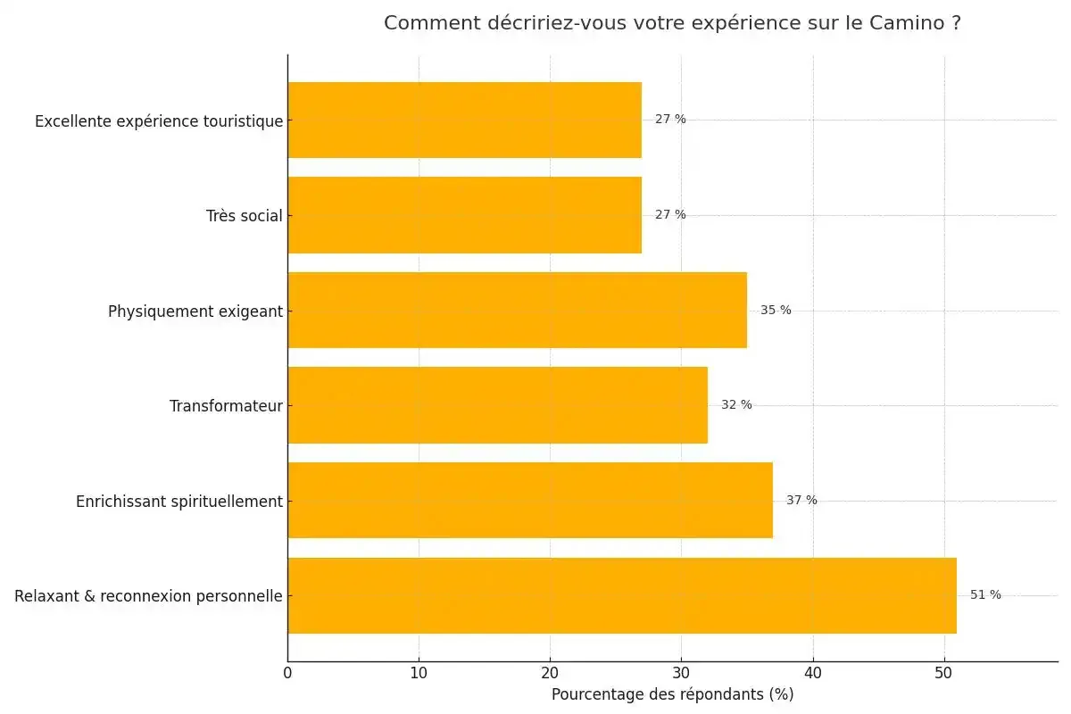 Comment décririez-vous votre expérience sur le Camino de Santiago ?