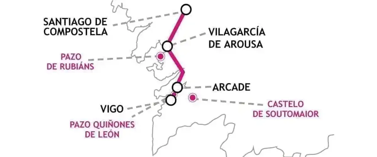 Mapa de la ruta de las Camelias