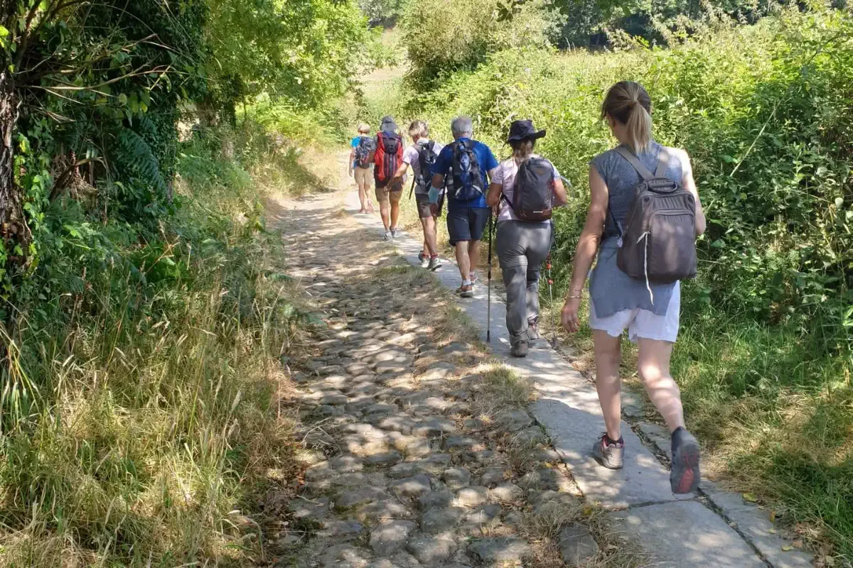 Peregrinos haciendo el Camino en Año Santo