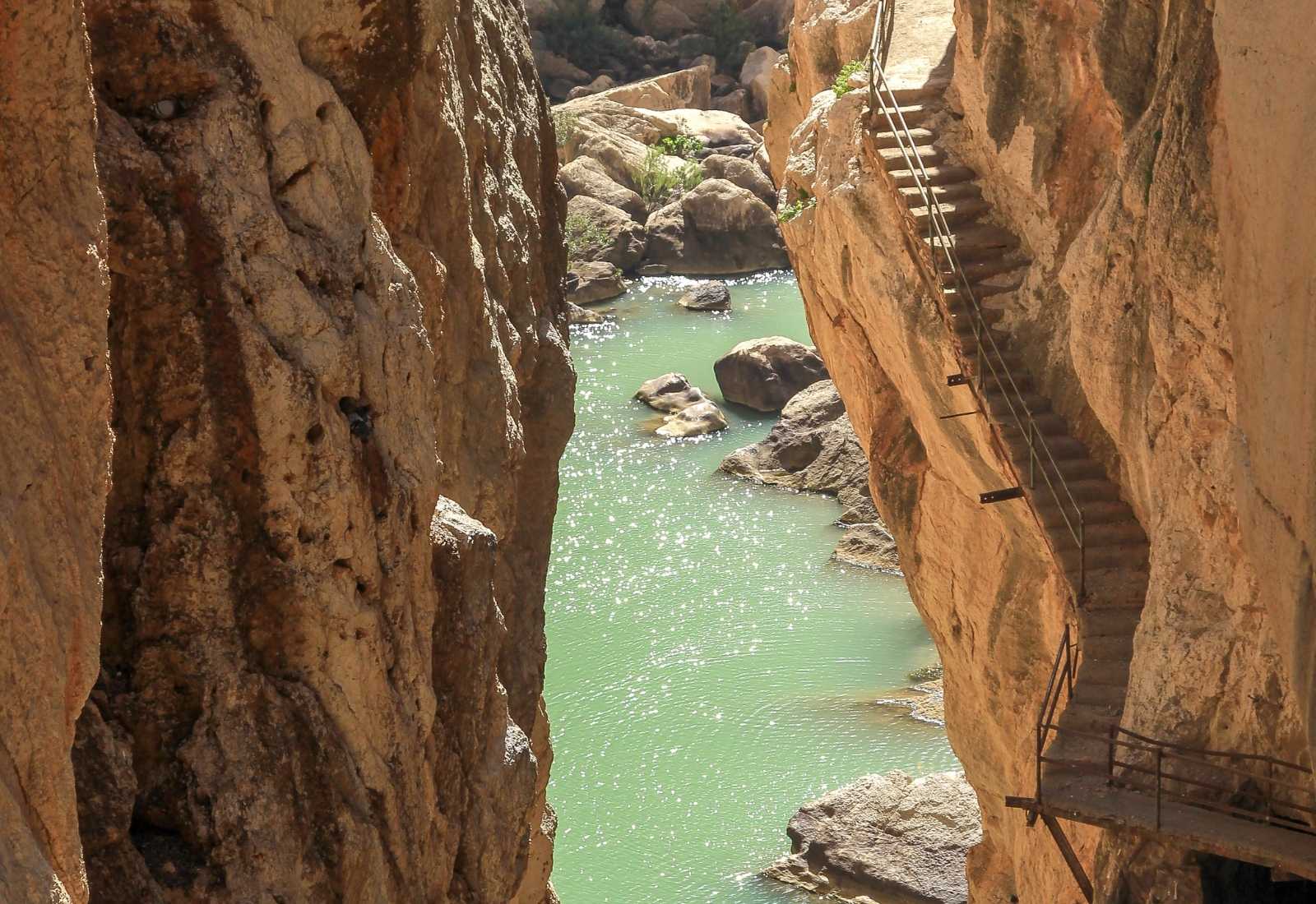 La rivière Guadalhorce sur le Caminito del Rey