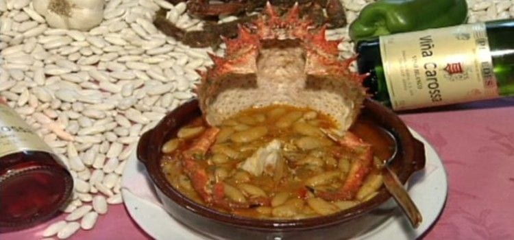 Crab with beans