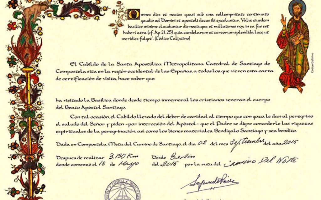 ║La Compostela║ ➤ Diploma oficial del peregrino