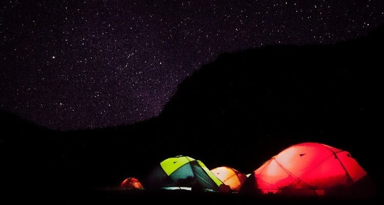 Camping under the starlight