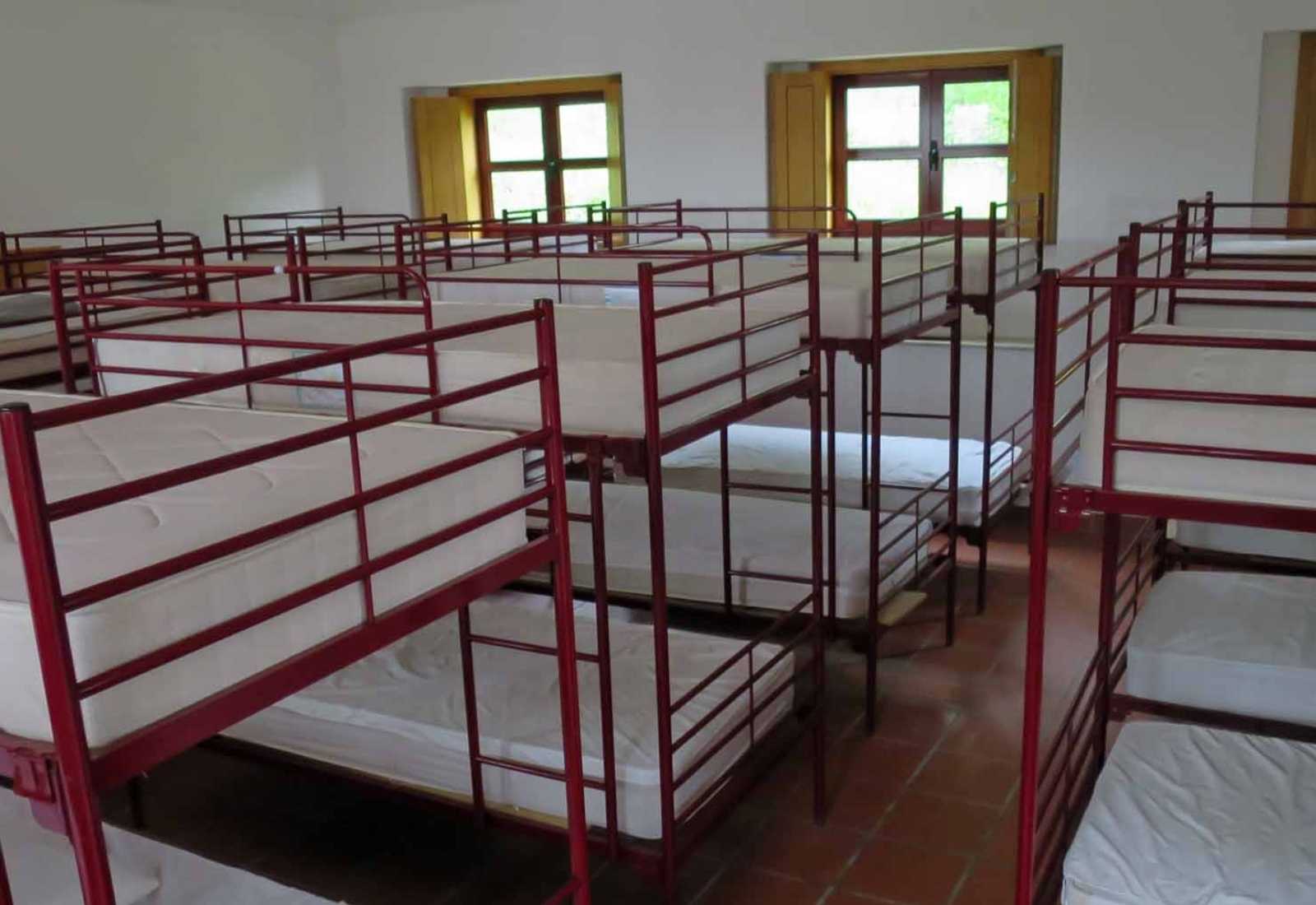 Dormitorio del Albergue de peregrinos de Rubiães