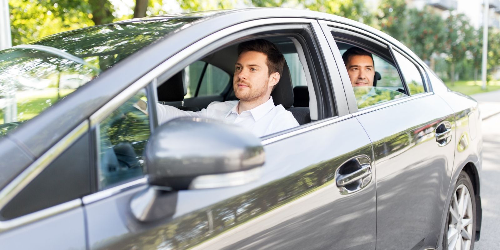 people in a car