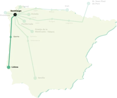 camino de santiago portuguese way map