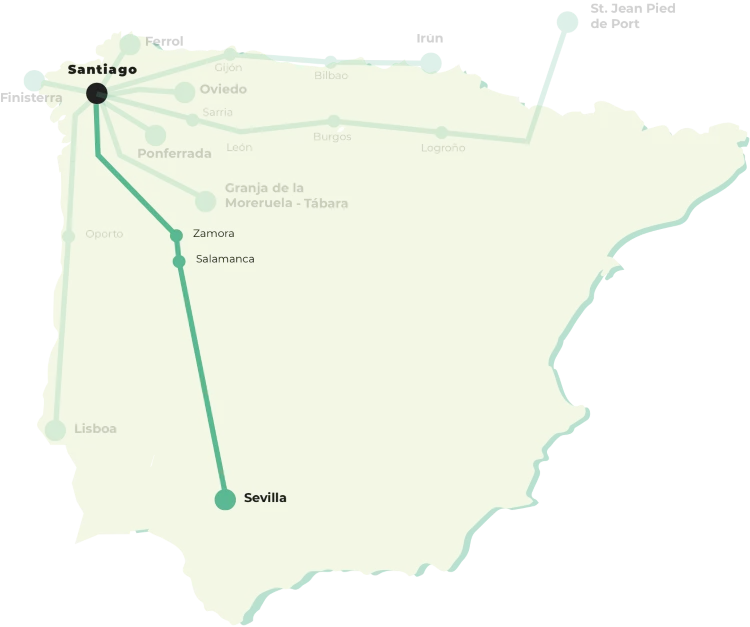 Mapa del Via de la Plata