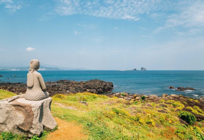 La costa de la isla de Jeju