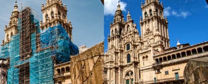Antes y después de la reforma de la catedral