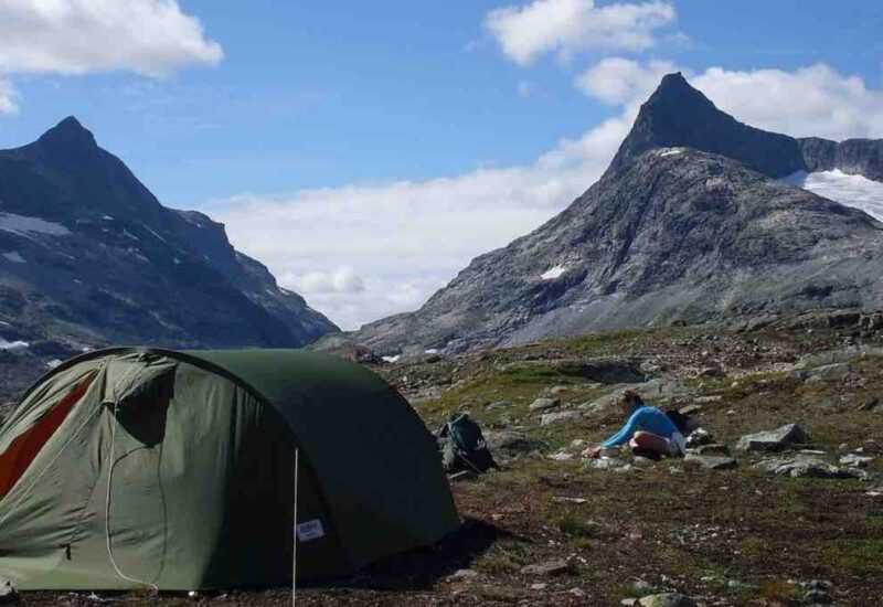 Una tenda in montagna