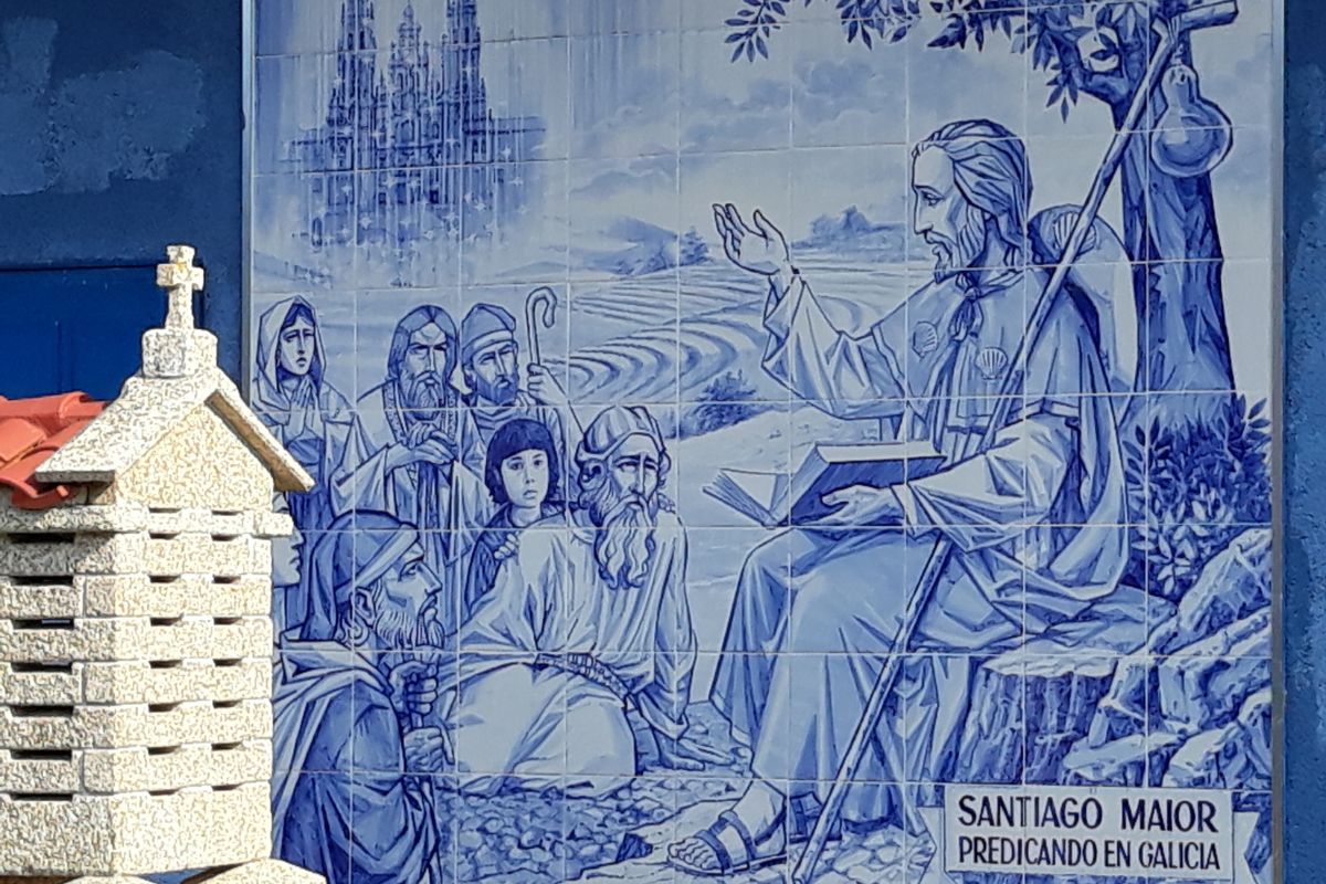 Apostle Santiago preaching, a scene from the Jacobean tradition