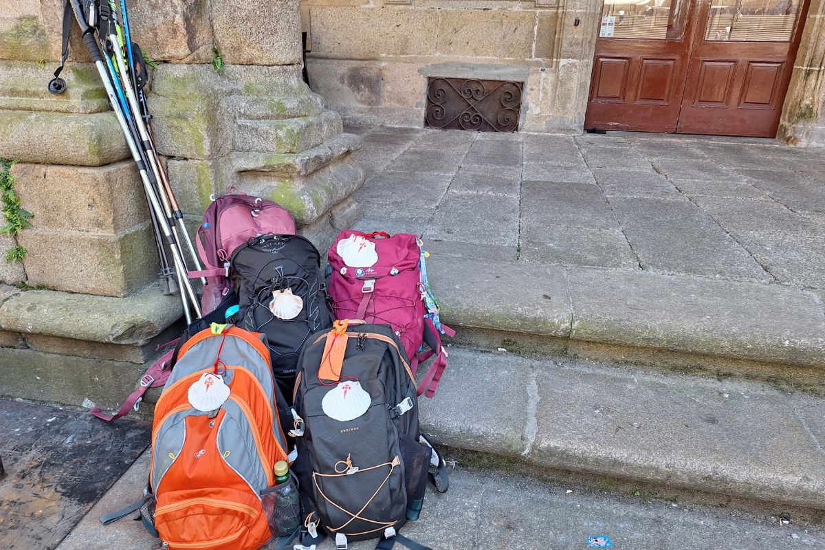 Backpacks and trekking poles