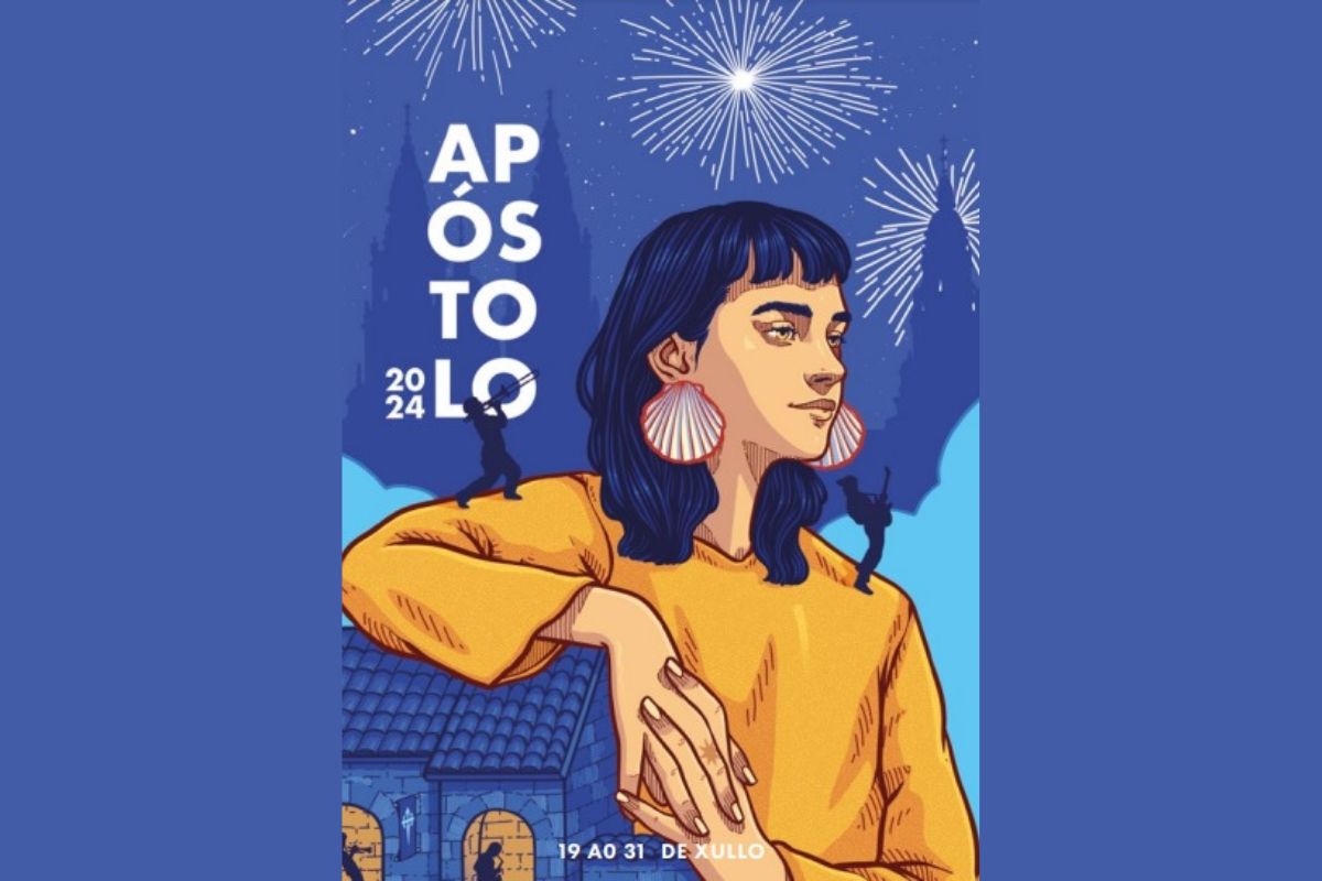 Cartel de las Fiestas del Apóstol de Santiago de Compostela 2024