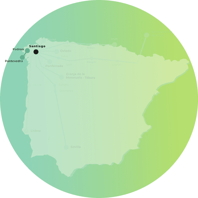 Mapa del Camino Portugués: variante espiritual